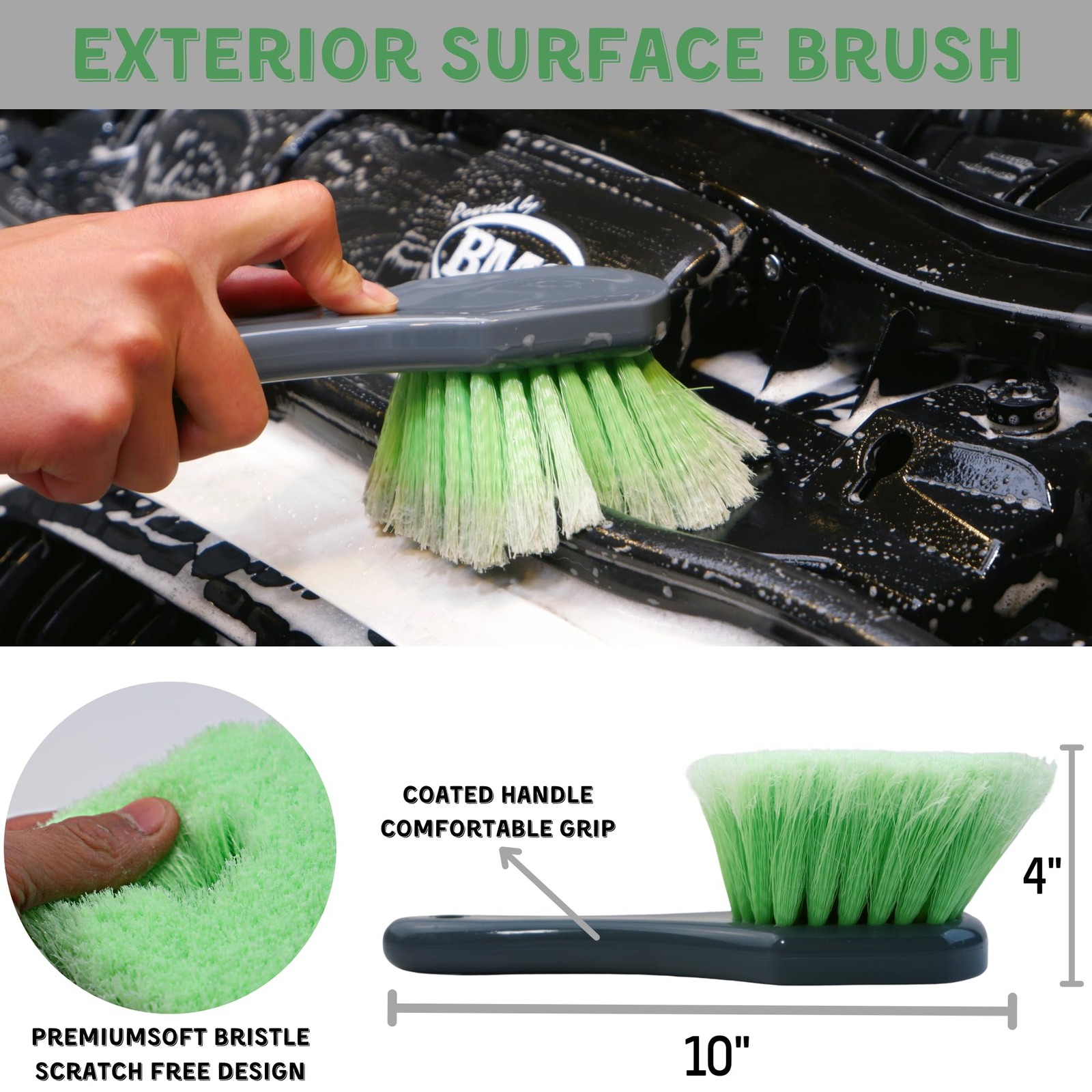 7PACK Car Engine Bay Details Cleaning Kit, Soft-bristled Surface…