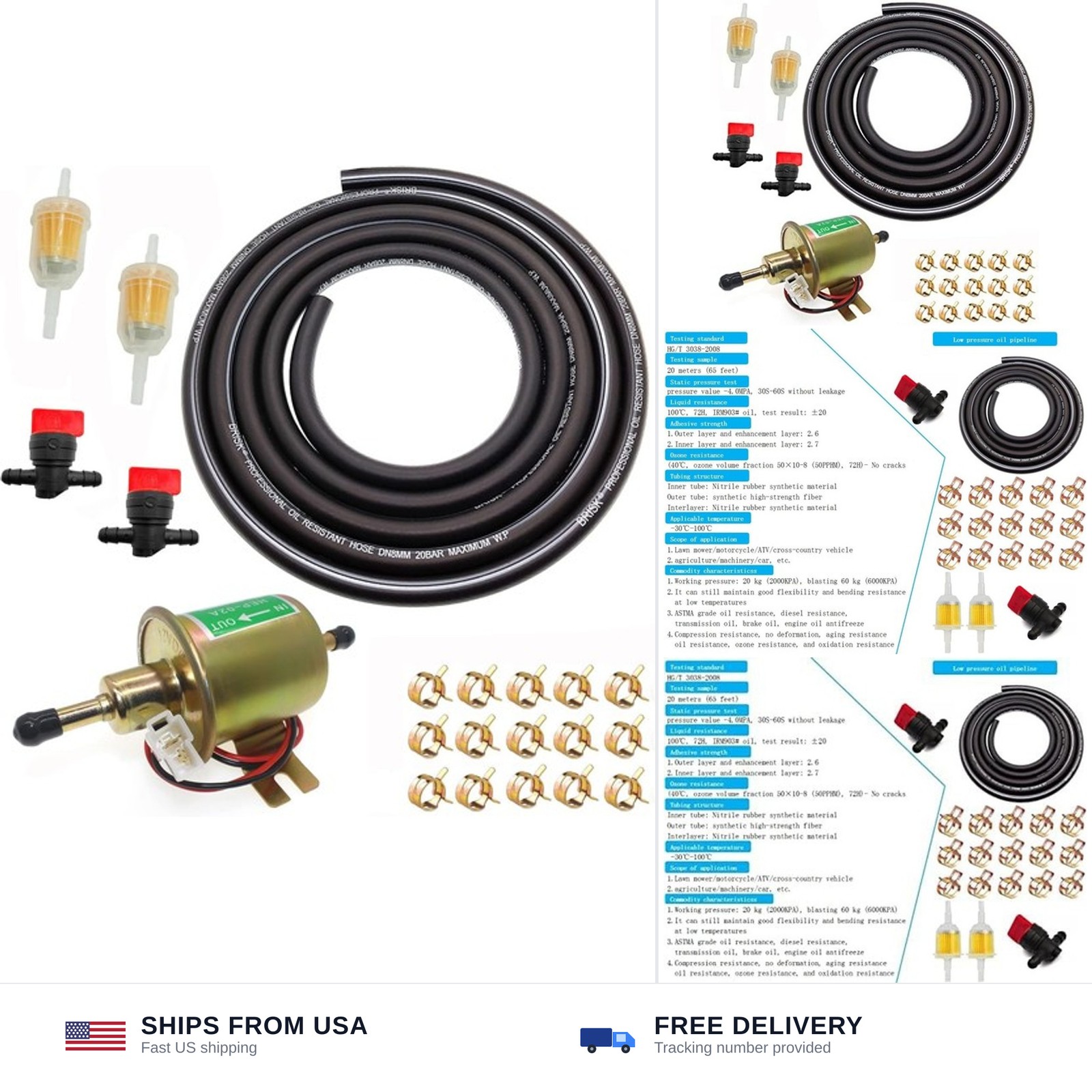 12 Volt Fuel Pump For Universal Electric Low Pressure inline Fuel Pump | 12 V…