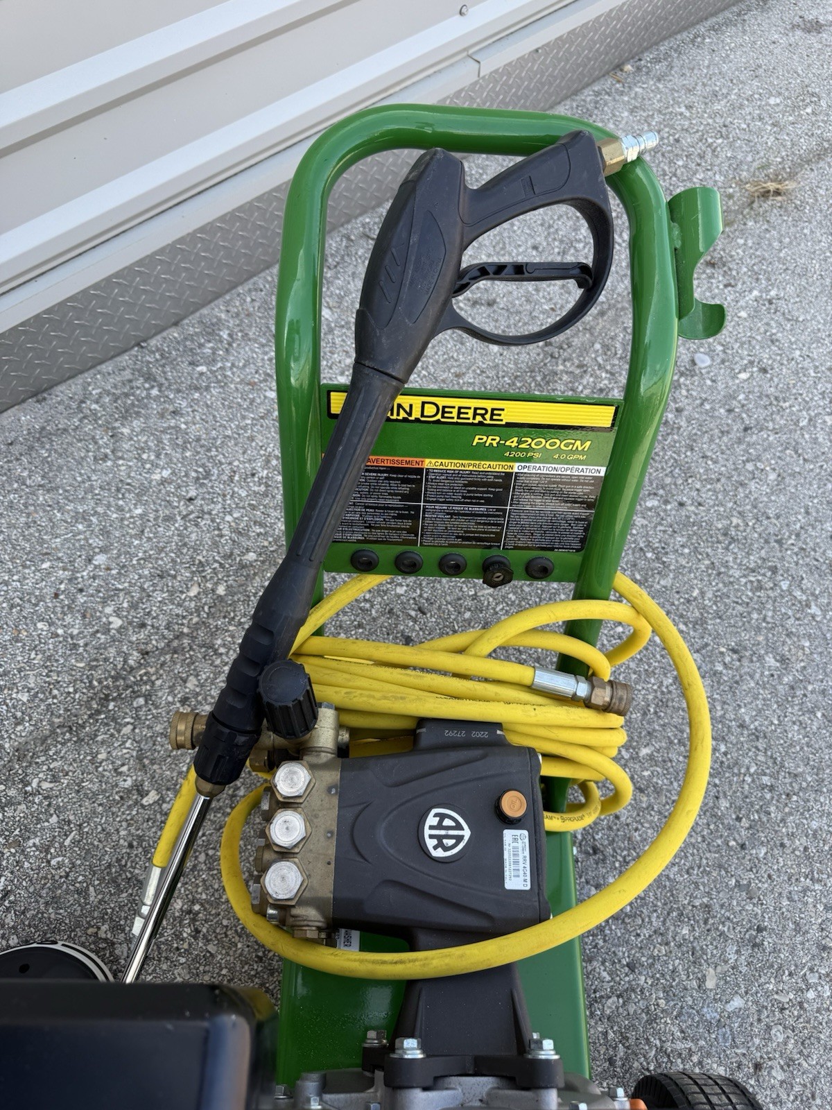 John Deere PR-4200GM 4200 PSI Gas Cold Water Pressure Washer w/ Hose Gun Wand