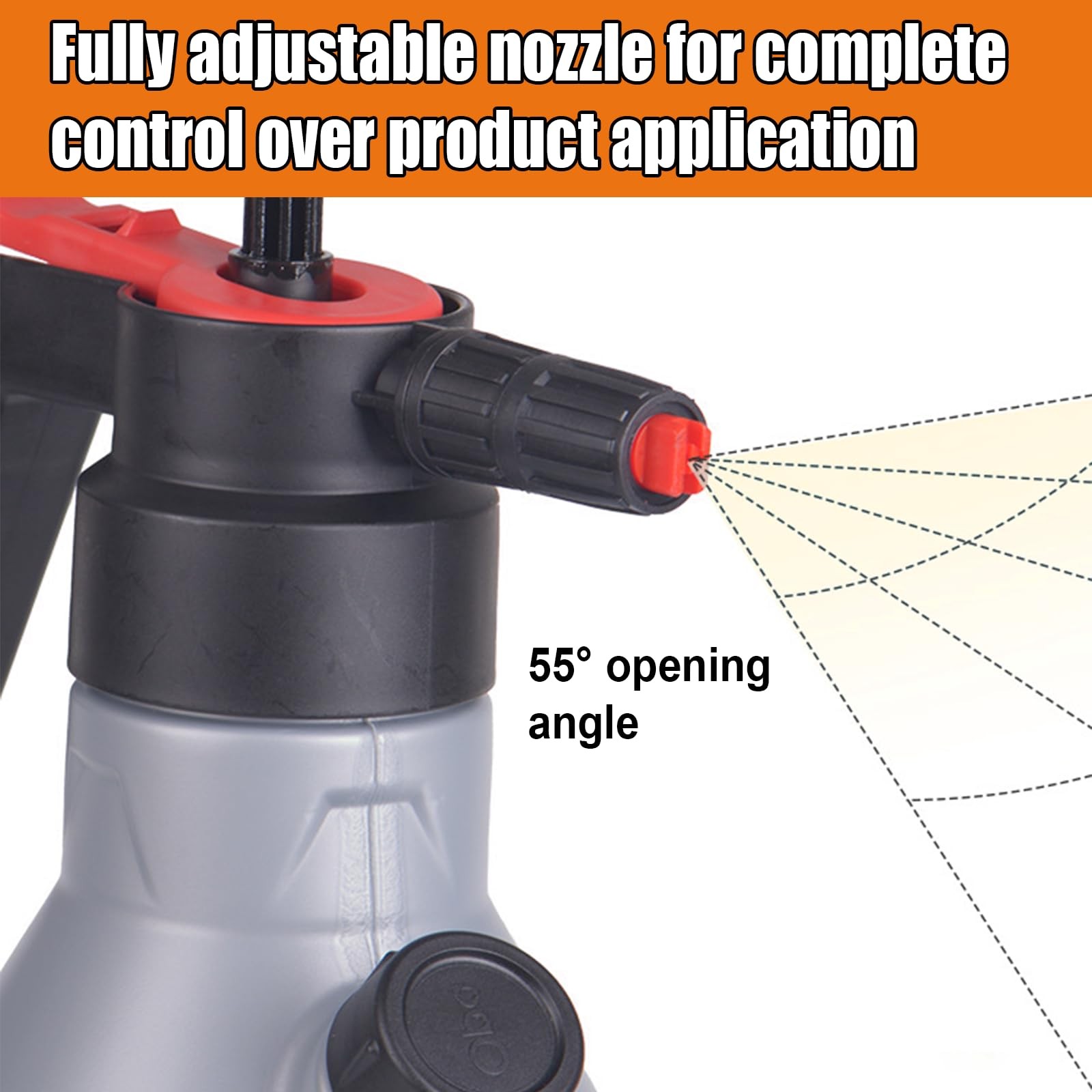 2L Car Wash Pump Foam Sprayer, 0.5 Gallon Pressure Atomizer Water Soap Spray …
