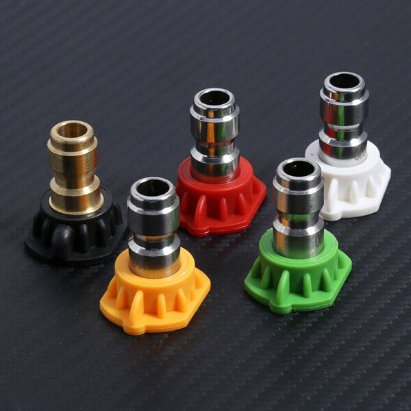 5pcs Pressure Washer Spray Tips Nozzles High Power Kit Quick Connect 1/4″ Set