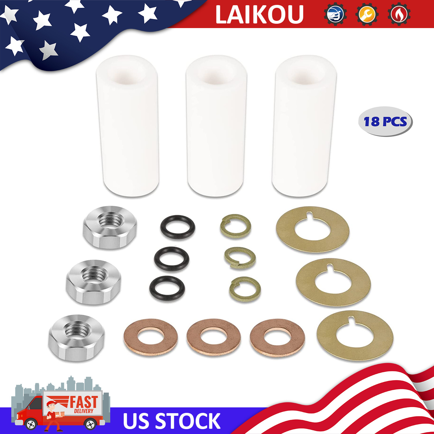 AR2546 18mm Piston Kit Ceramic Plunger Repair Kit for Annovi Reverberi RK RKA