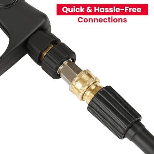 Heavy-Duty Quick Connect Pressure Washer Adapter Set | M22-14mm to 3/8″ Swivel |