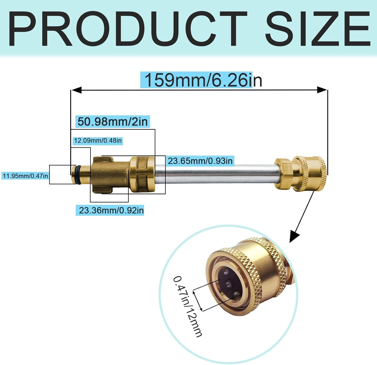 Pressure washer accessory kit replaces 16 inch pressure washer with 5 nozzles an