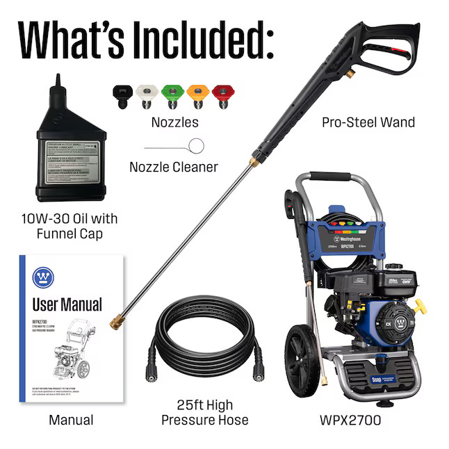 Westinghouse WPX2700 With Onboard Soap Tank 2700-PSI 2.3-GPM Cold Water Gas Pres