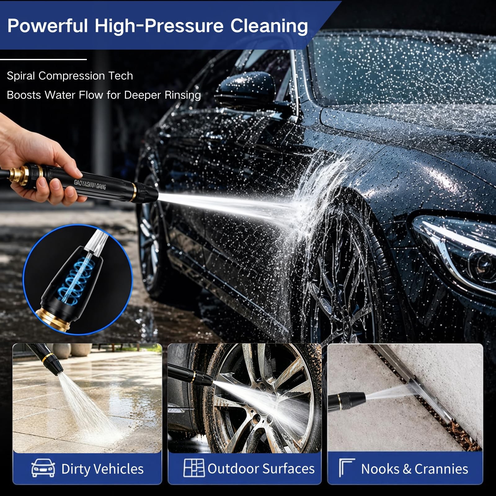 18 Pcs High Pressure Hose Nozzle, Heavy Duty Adjustable Twist Hose Nozzle Jet…