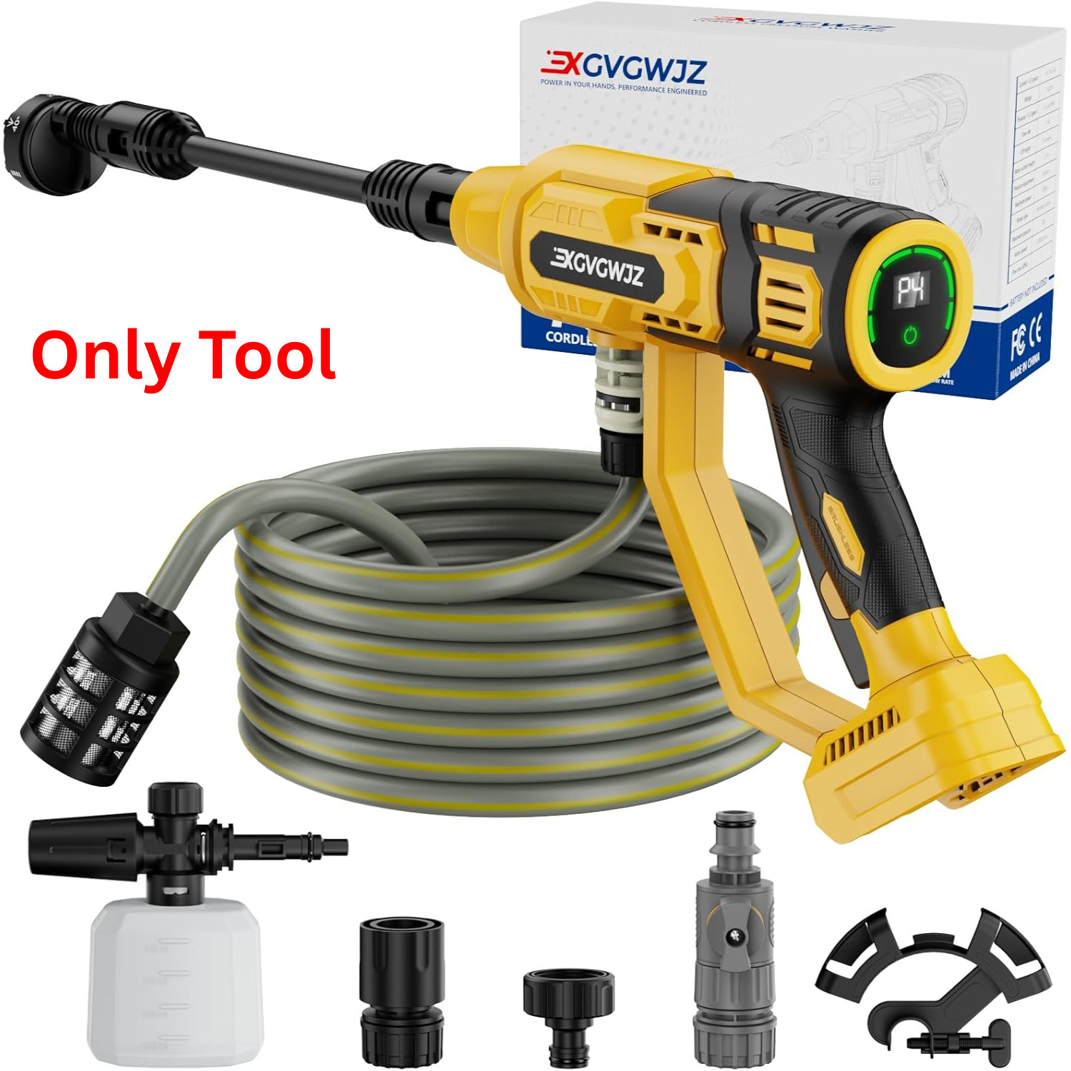 Cordless Power Washer for Dewalt 20V Battery, Portable Handheld Pressure Washer