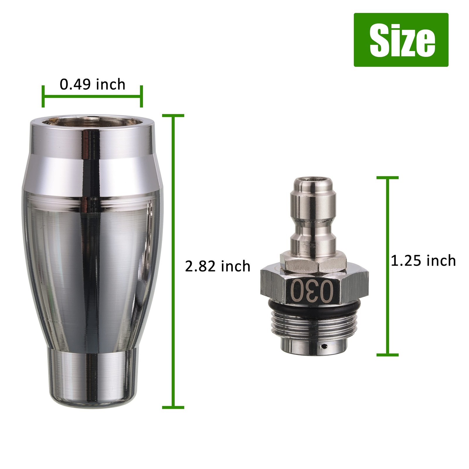 Turbo Nozzle Pressure Washer Rotating 1/4″ Quick Connect 7 Tips Holder 3600 PSI