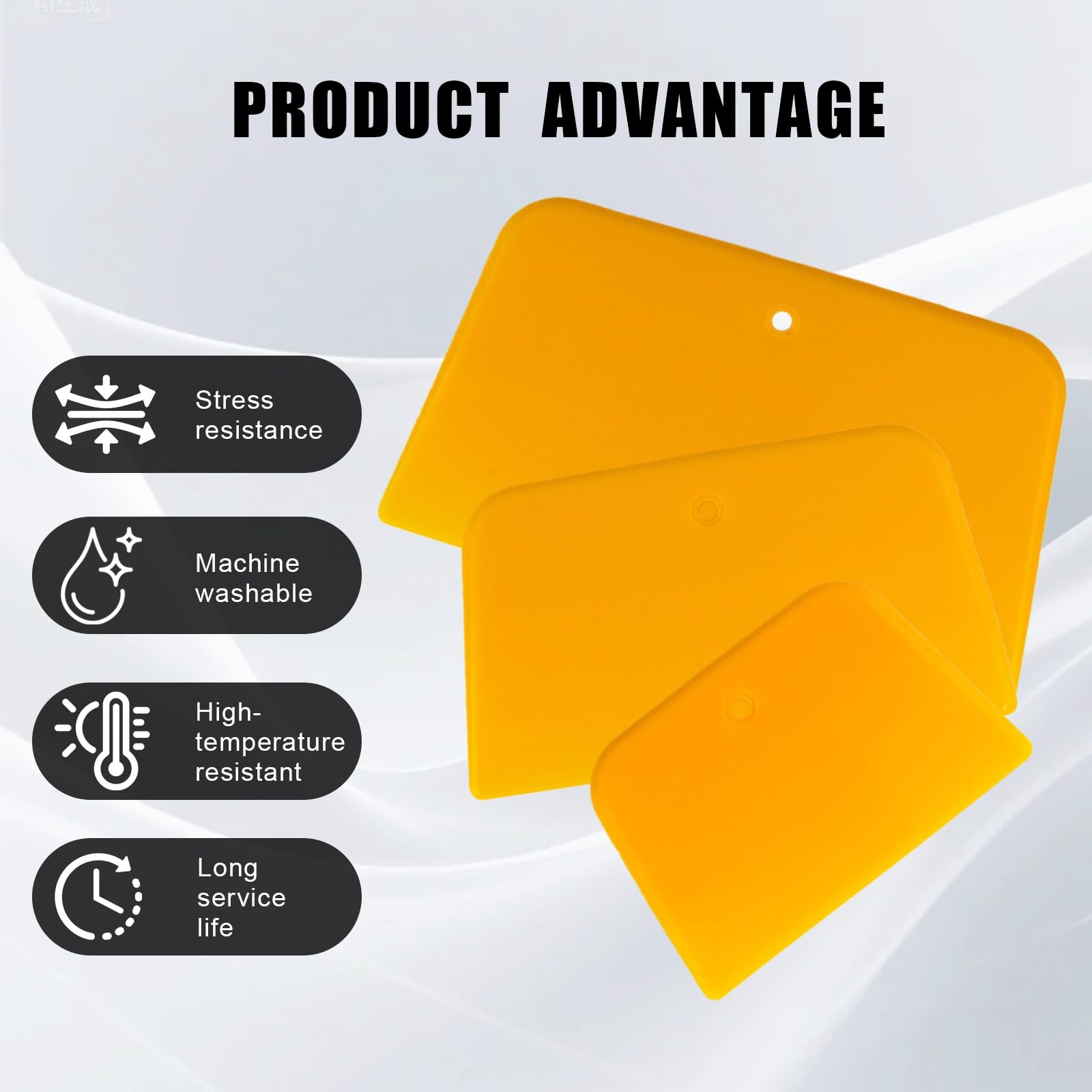 EKUWU Body Filler Spreader, 9 Pack Flexible Reusable Plastic Spreader Orange