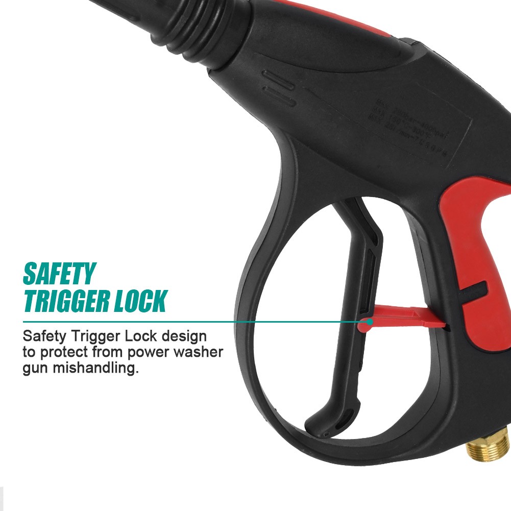 High-Pressure 4000PSI Car Power Washer Gun Spray Wand Lance Nozzle+7.6M Hose Kit