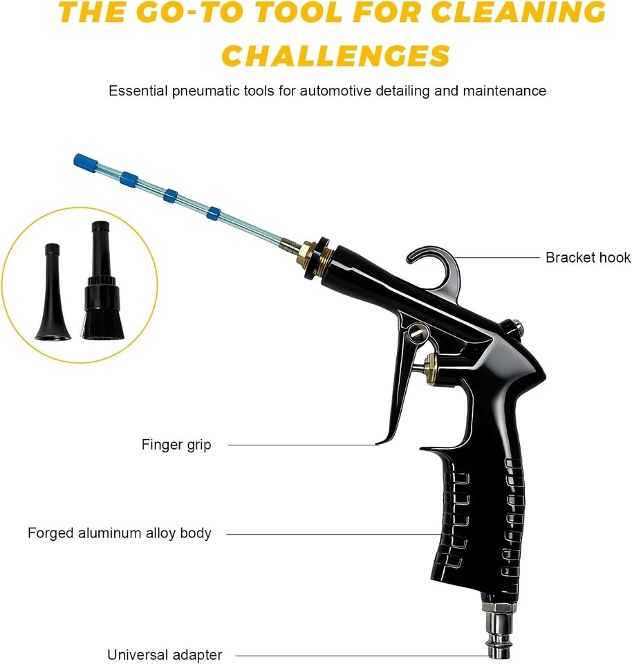 Tornador Air Cleaning Gun High Pressure Blow Dust Car Interior Detailing Tool US