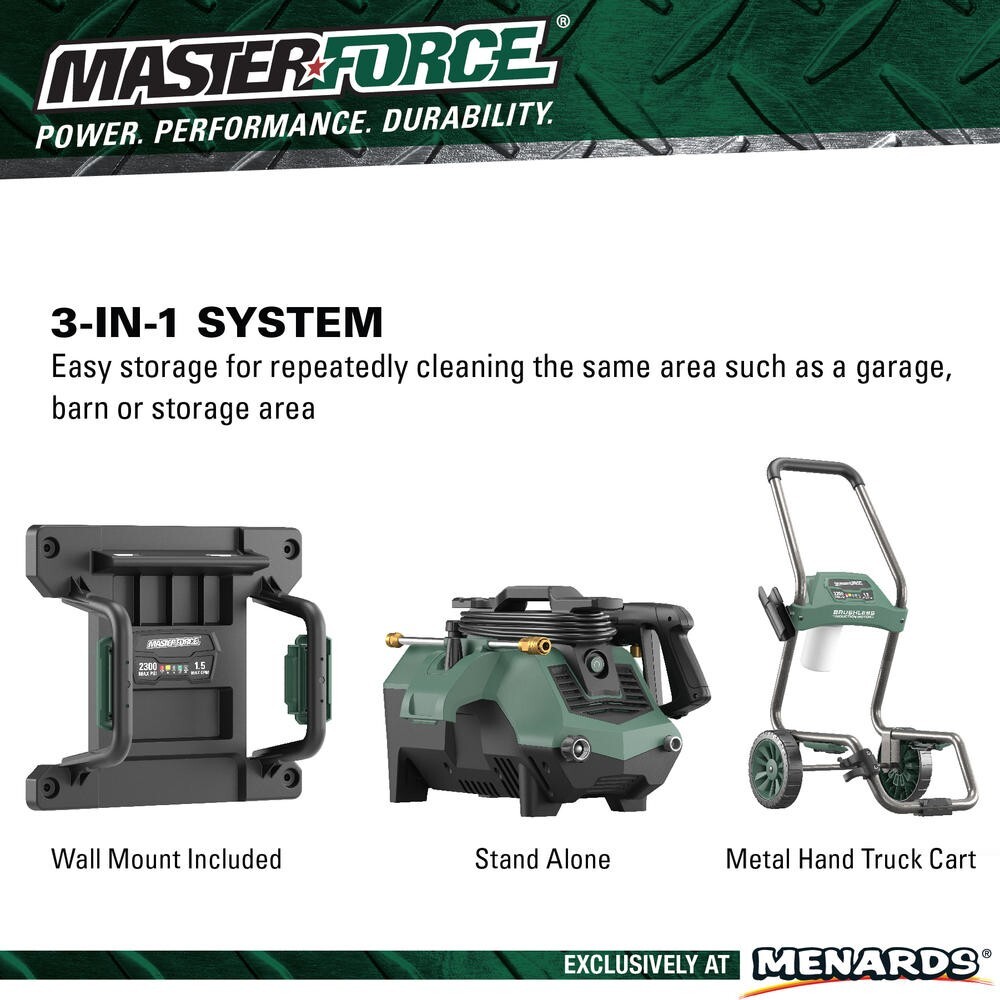 2300 PSI 1.5 GPM 13 Amp Corded Electric Pressure Washer 4 Spray Turbo Nozzle