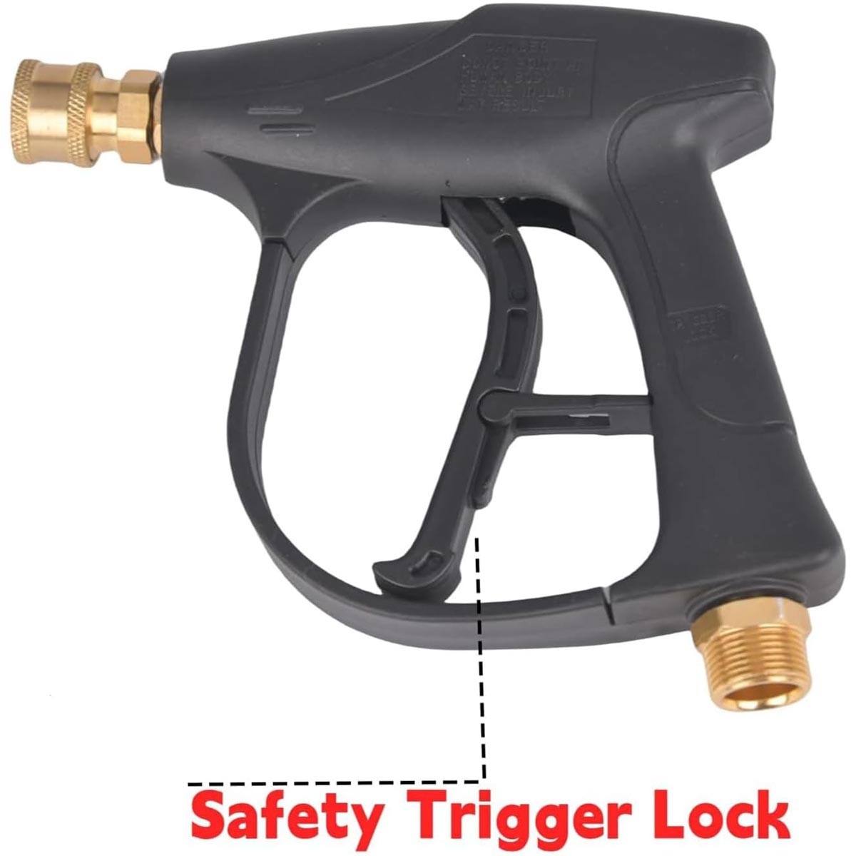 Pressure Washer Short Gun M22 14mm 1/4” Quick Connect Spray Gun 5 Nozzle Tips