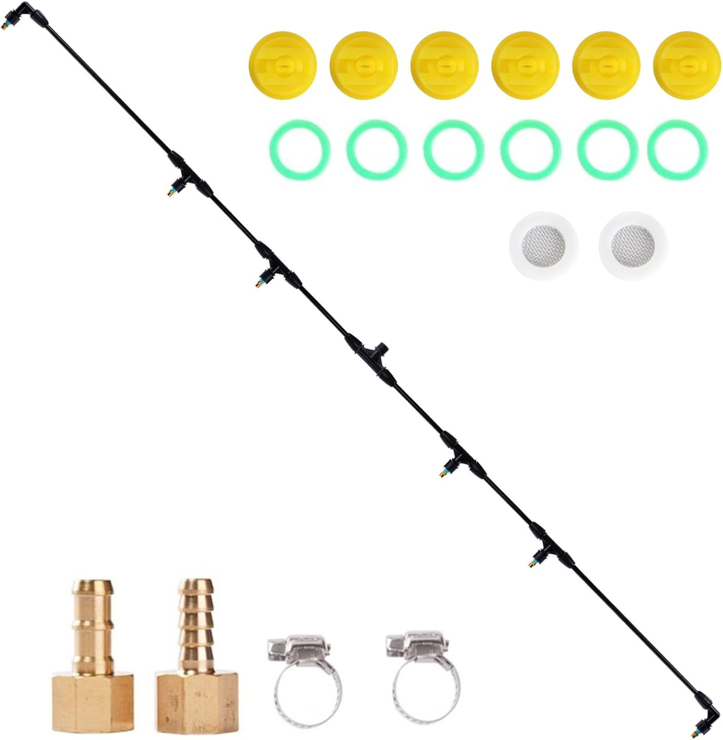 6 Nozzle Polyethylene Boom Wand 7.5 Ft ATV Sprayer Attachment