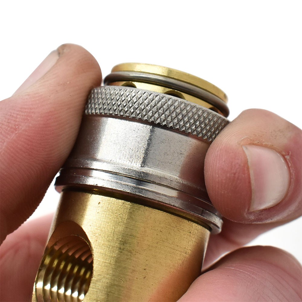 3/8 Inch Pressure Washer Quick Coupler Gauge Brass Fitting With Stainless Steel