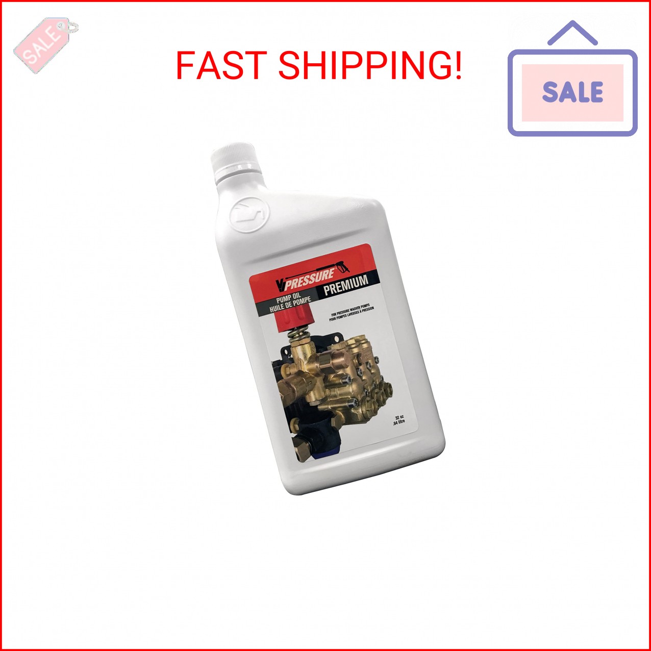 Valley Industries Pressure Washer Premium Pump Oil – 1 Liter, Black, (PK-8549000