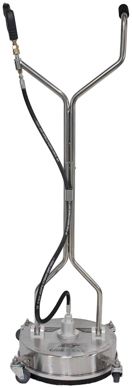 Erie Tools 18″ Stainless Steel Pressure Washer Flat Surface Cleaner with Wheels