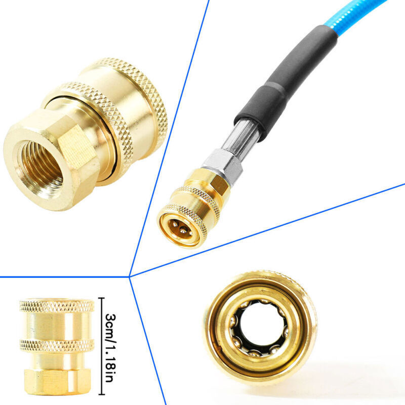 50FT 1/4″ M-NPT 5800PSI Drain Cleaner Hose Sewer Jetter Kit for Pressure Washer
