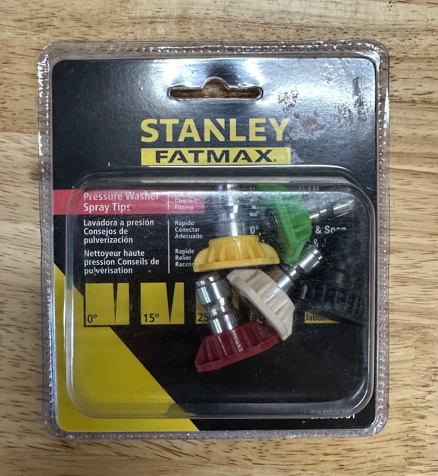 Brand New Stanley FatMax Pressure Washer 1/4″ QC Spray Tips 0 15 25 40 Soap