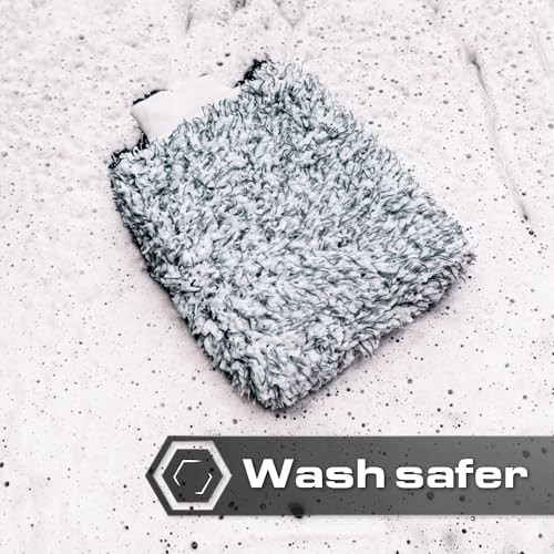Microfiber Automotive Wash Mitt -Premium Scratch Free Wash Mitt for Car