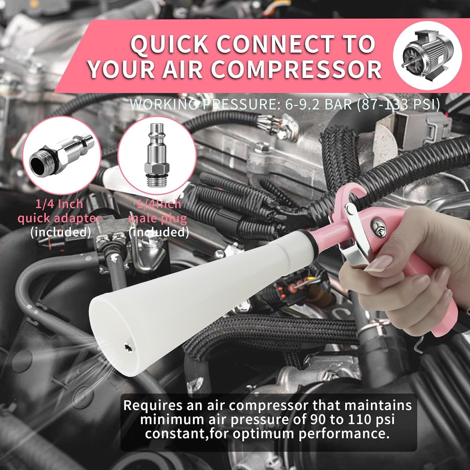 High Pressure Blower Gun for Car, Quickly Blowing Out Dirt and Dust from Surface