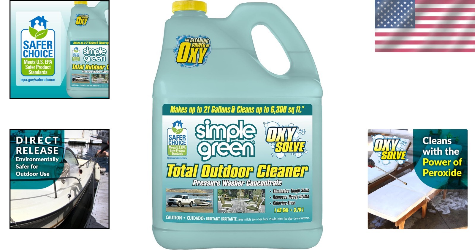 Powerful Outdoor Pressure Washer Cleaner – 1 Gal, Biodegradable & Plant Safe