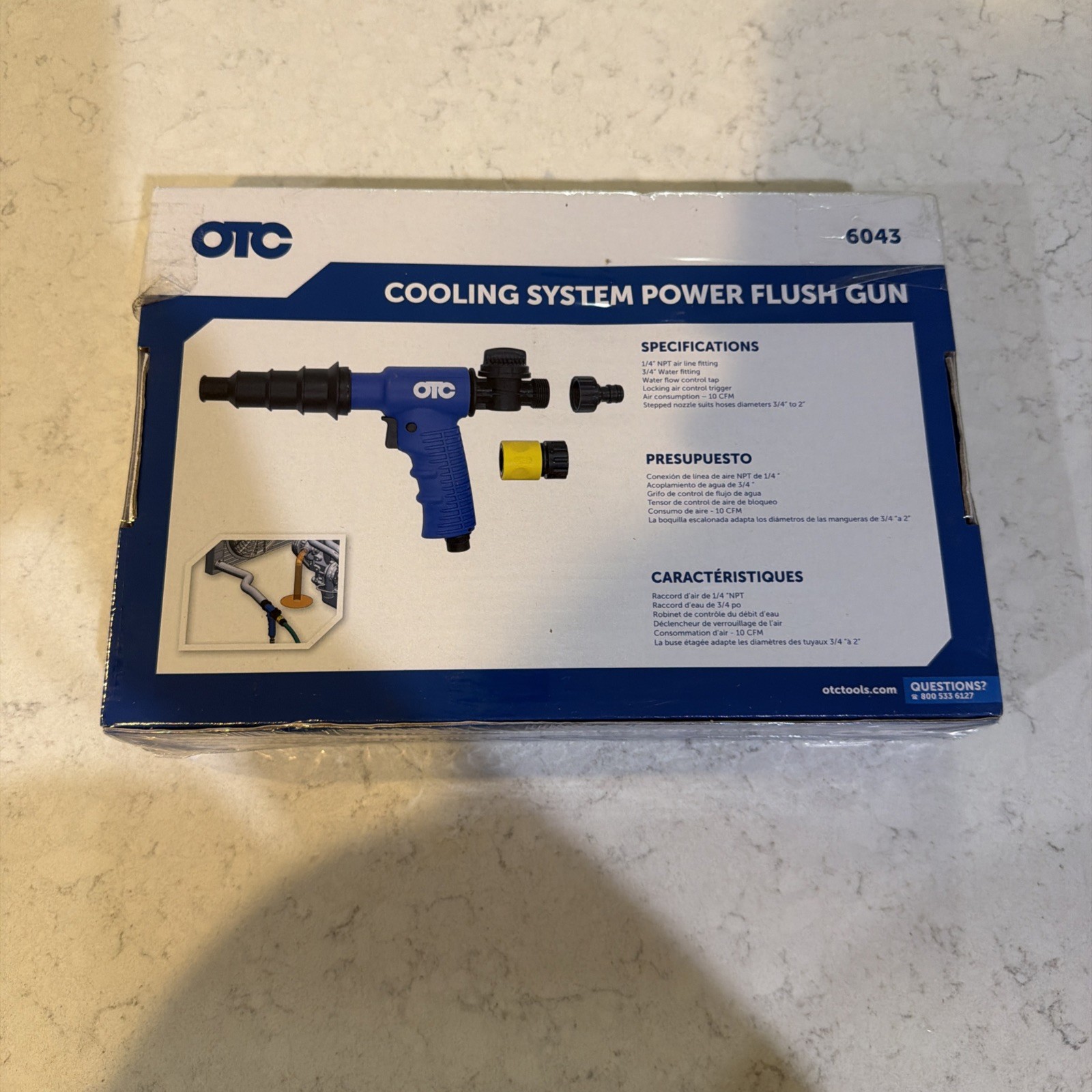 OTC 6043 Cooling System Power Flush Gun Blast Vac Multipurpose Cleaning Tool New