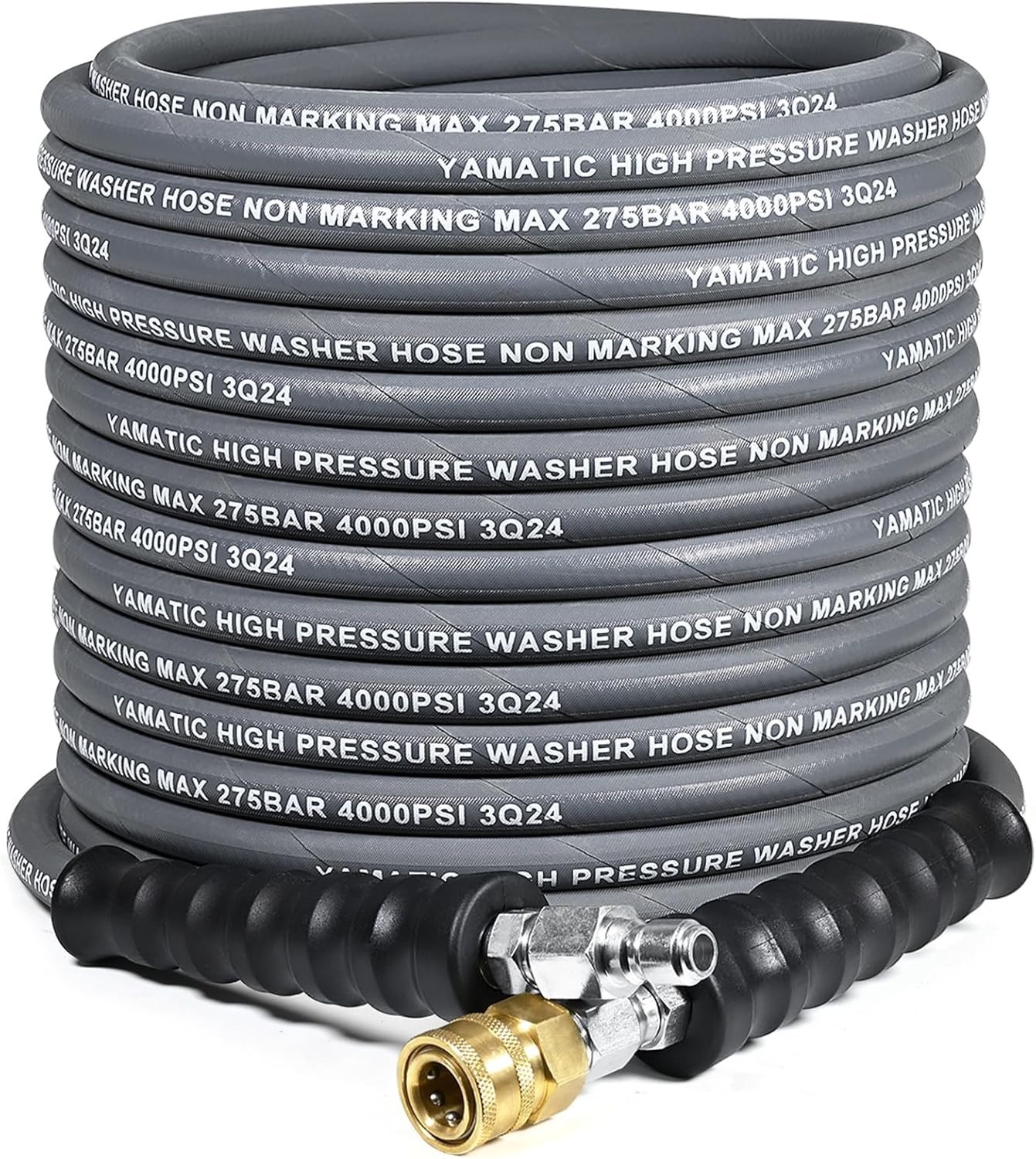 50FT 4000 PSI Steel Wire Braided Hot Water Power Washer Hose