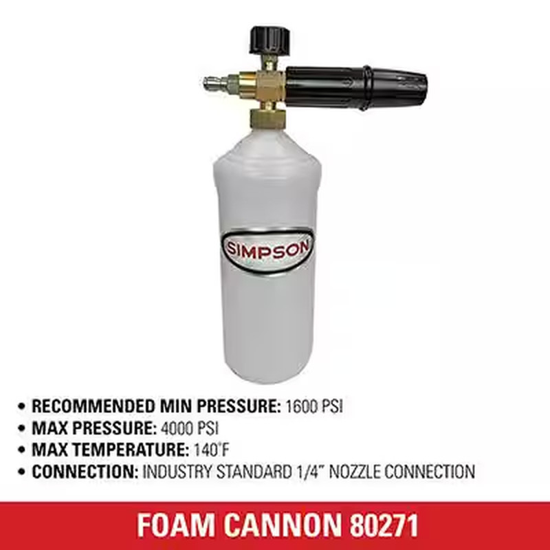 High Pressure Foam Cannon Rated up to 4000 PSI