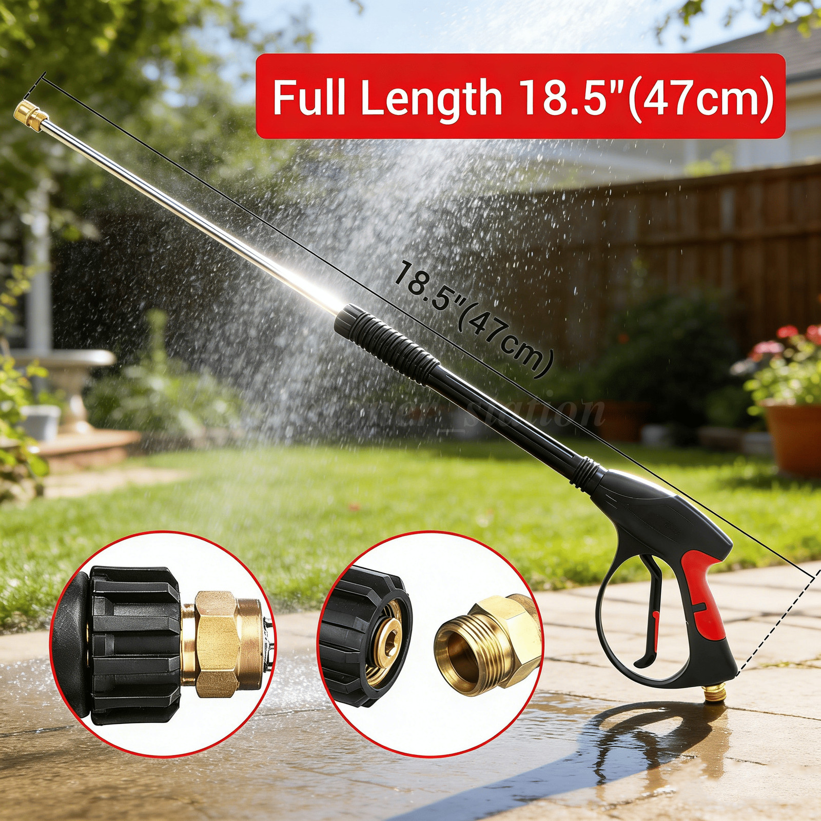 M22 High Pressure Washer Spray Gun Kit Extension Lance Optional 30/50 FT Hose