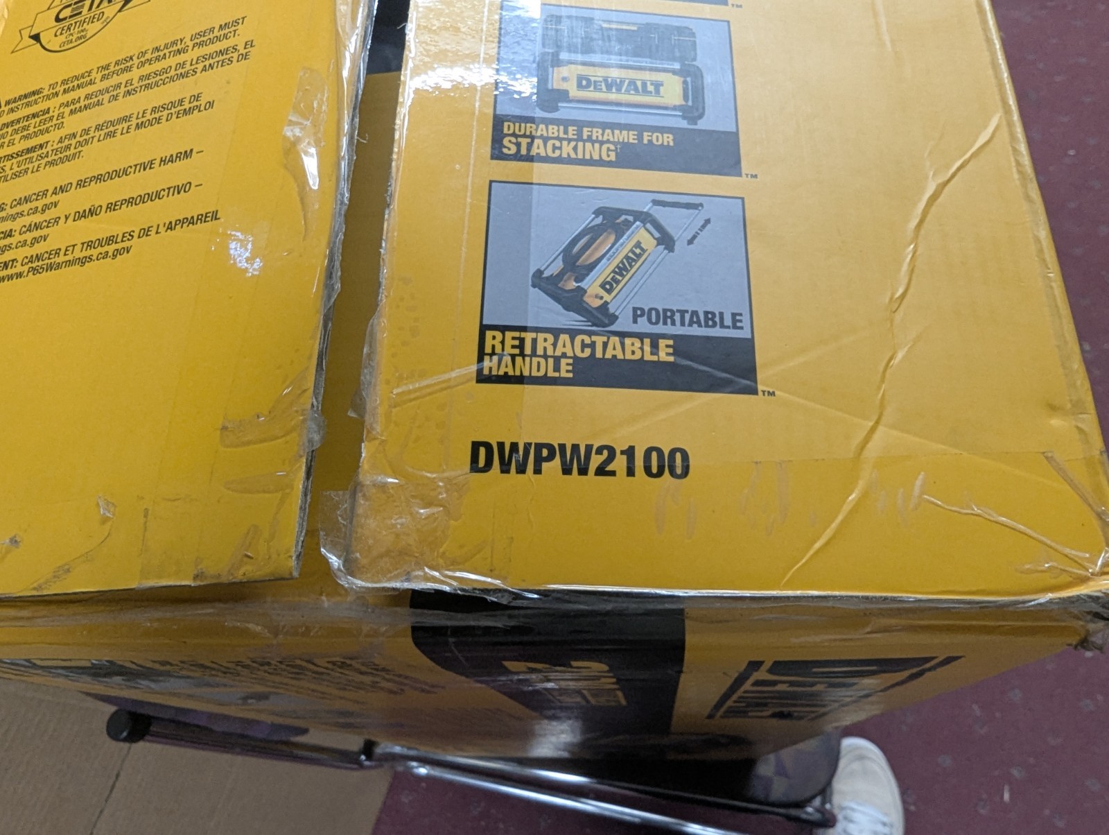 DeWALT (DWPW2100) 2100 PSI 1.2 GPM 13 Amp Pressure Washer Open Box Never Used!
