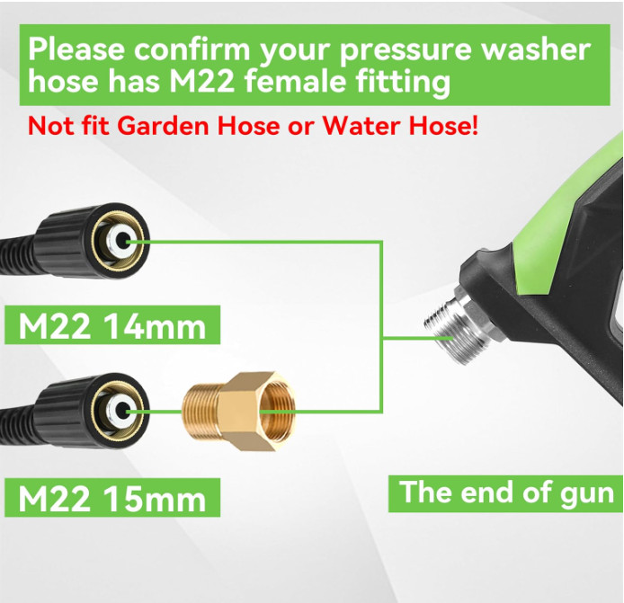 Sewer Jetter Kit for Pressure Washer 100 FT, Drain Cleaner Hose 1/4 Inch NPT,360