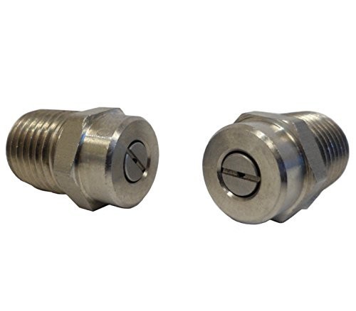 Surface Cleaner Nozzle 25 Degree 1/4 Male NPT 2.0 Orifice Stainless Steel 2 Pack