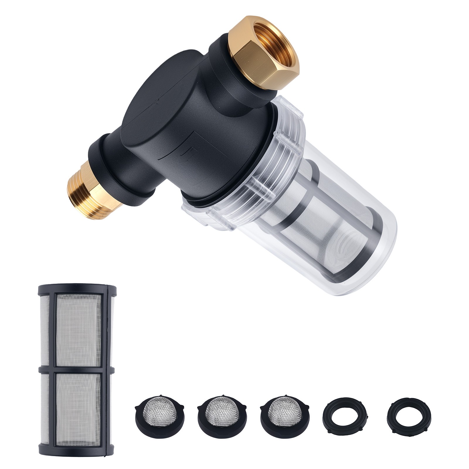 Garden Inline Wash Hose Inline Filter for Pressure Washer w/ Mesh Screen 40 100