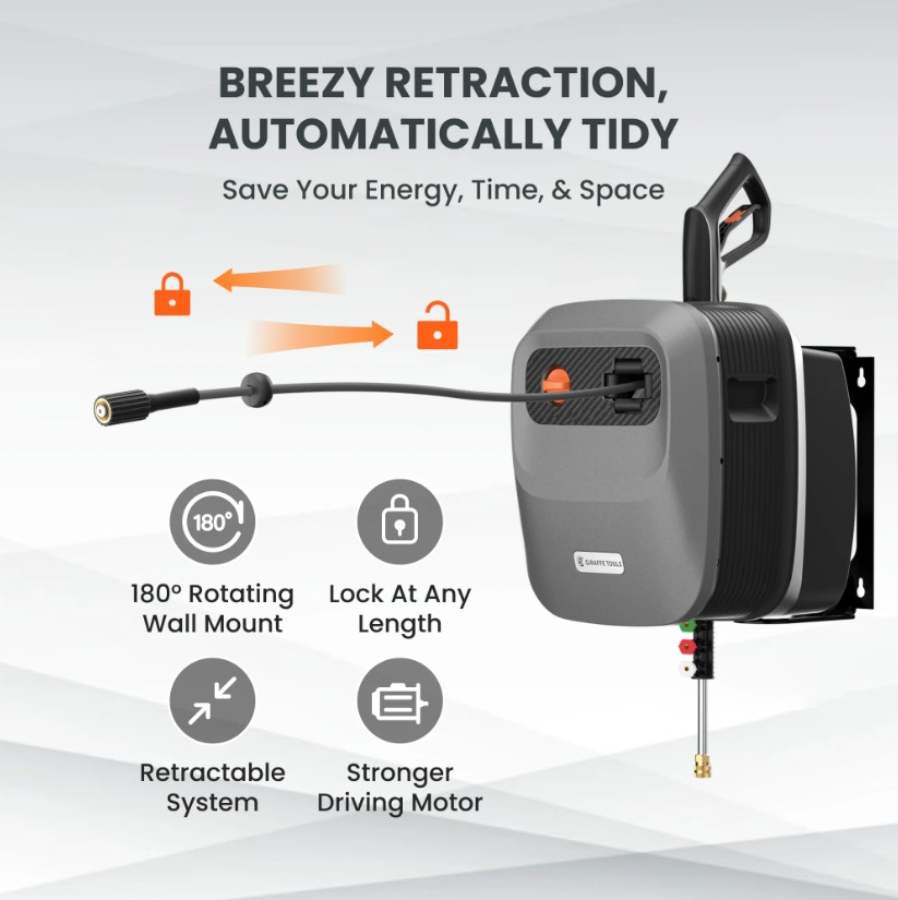 Giraffe Tools Electric Pressure Washer Max 2500 PSI Grandfalls Power Washer 65FT