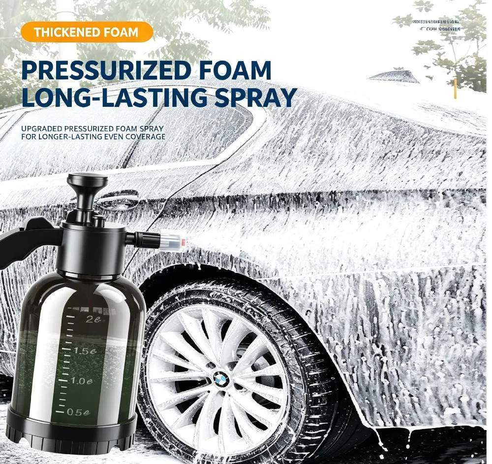 Pneumatic Foam Spray Can Handheld Car Wash Garden Cleaning Sprayer Tool