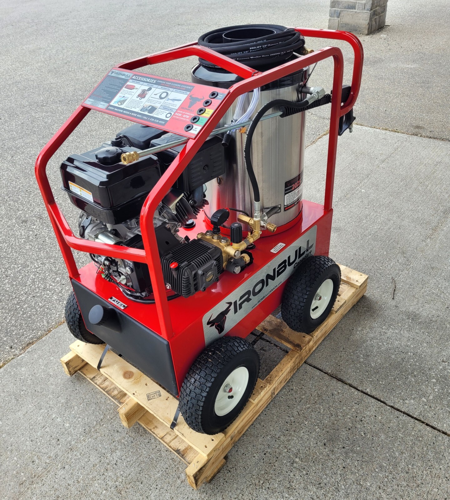 IRONBULL GOLD 4000 PSI Hot Pressure Washer, 15 HP Gas Units (PDI + Battery)