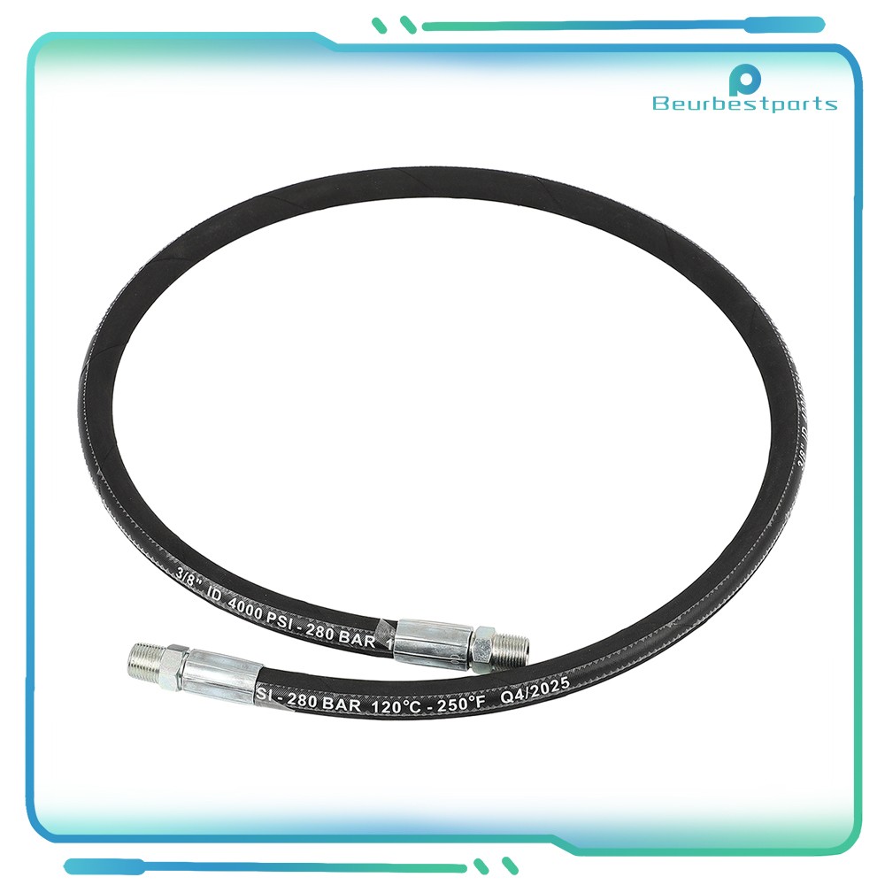 4000PSI Pressure Washer Whip Hose – Swivel 4 FT 3/8 NPT Solid + M22 Female