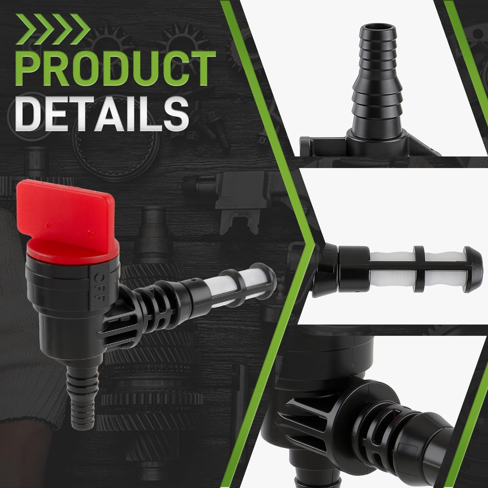 2 Pack 90 Degree Fuel Gas Shut Off Valve w/ Grommet Clamp for 192980GS 208961…