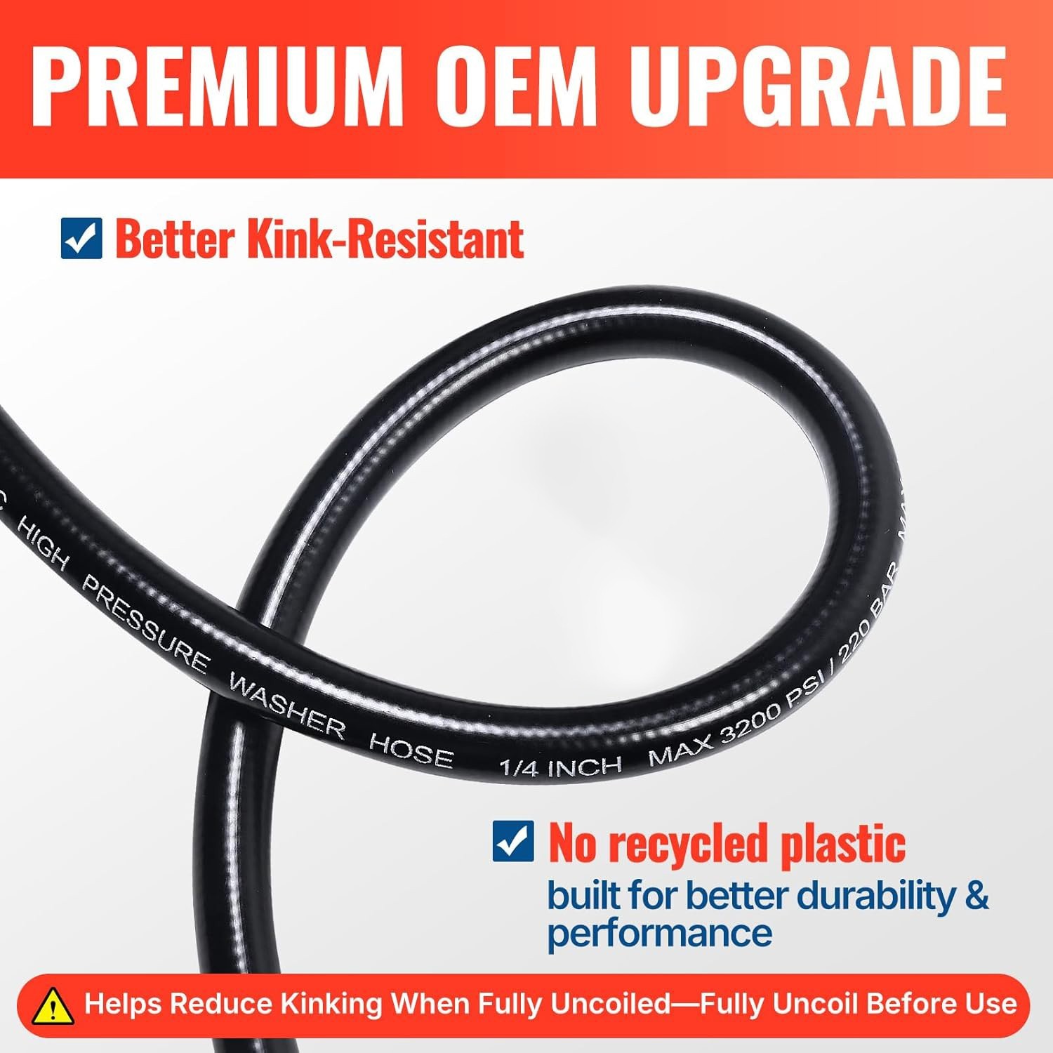 High Pressure Washer Hose M22-14mm 3200PSI / Car Washing Gun Foam Sprayer Cannon