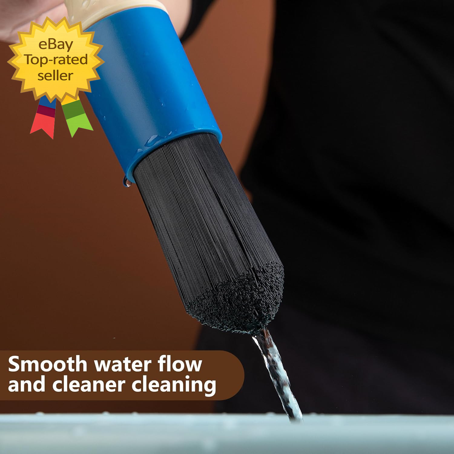 Parts Washer Brush with Hose Wear Resistant Parts Cleaning Brush