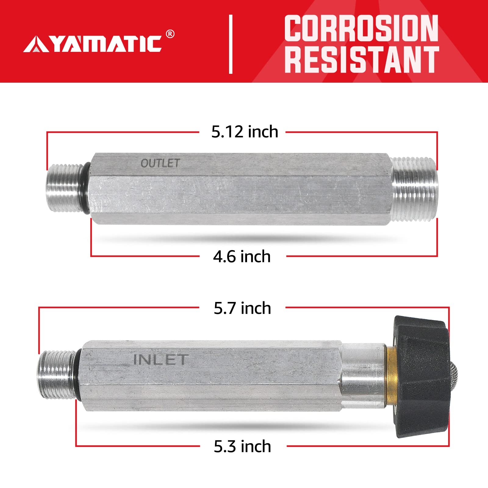 YAMATIC Water Inlet & Outlet Tubes Kit, Replacement Power Washer Parts for 19…