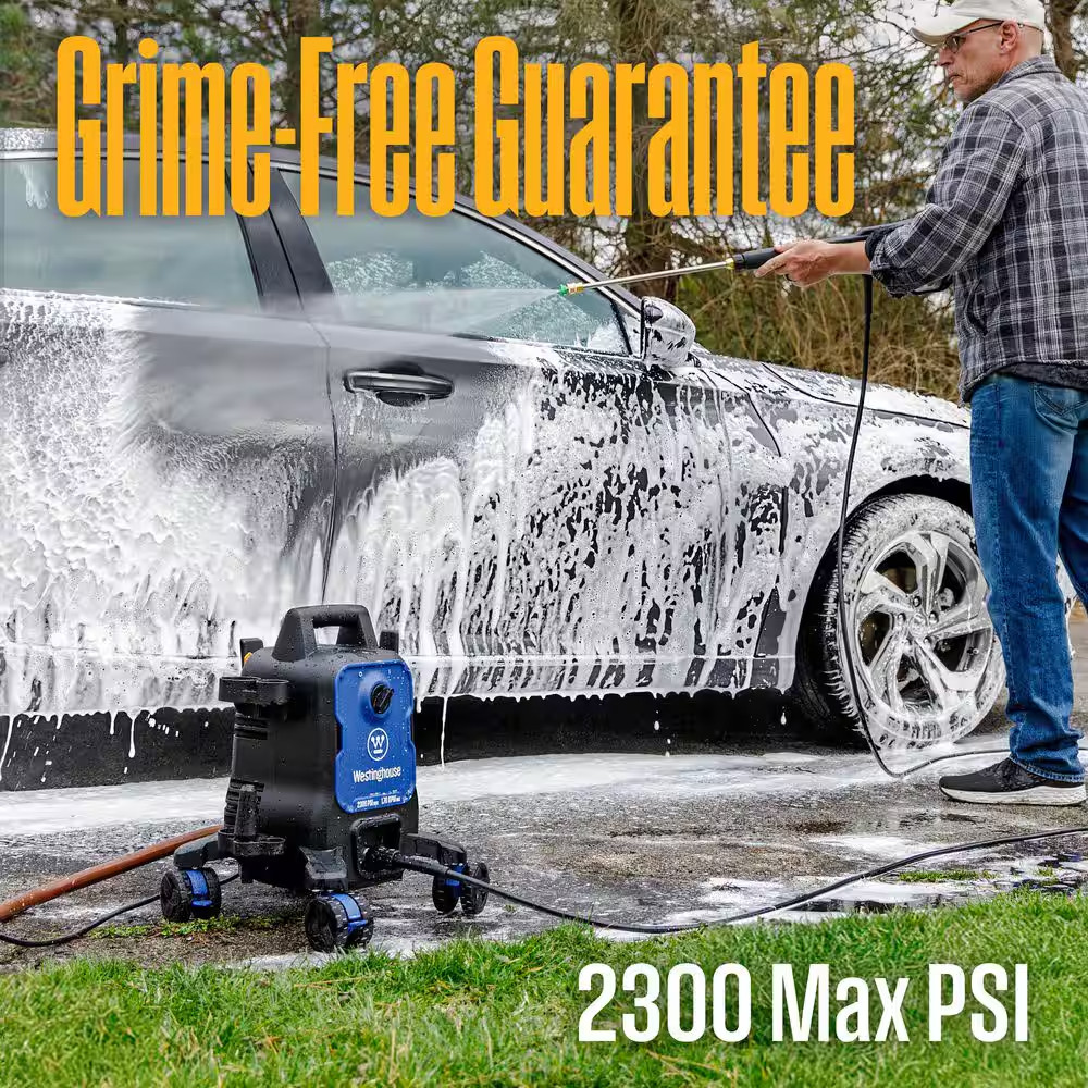 2300 Max PSI 1.76 Max GPM Cold Water Electric Powered Pressure Washer W/Anti-Tip