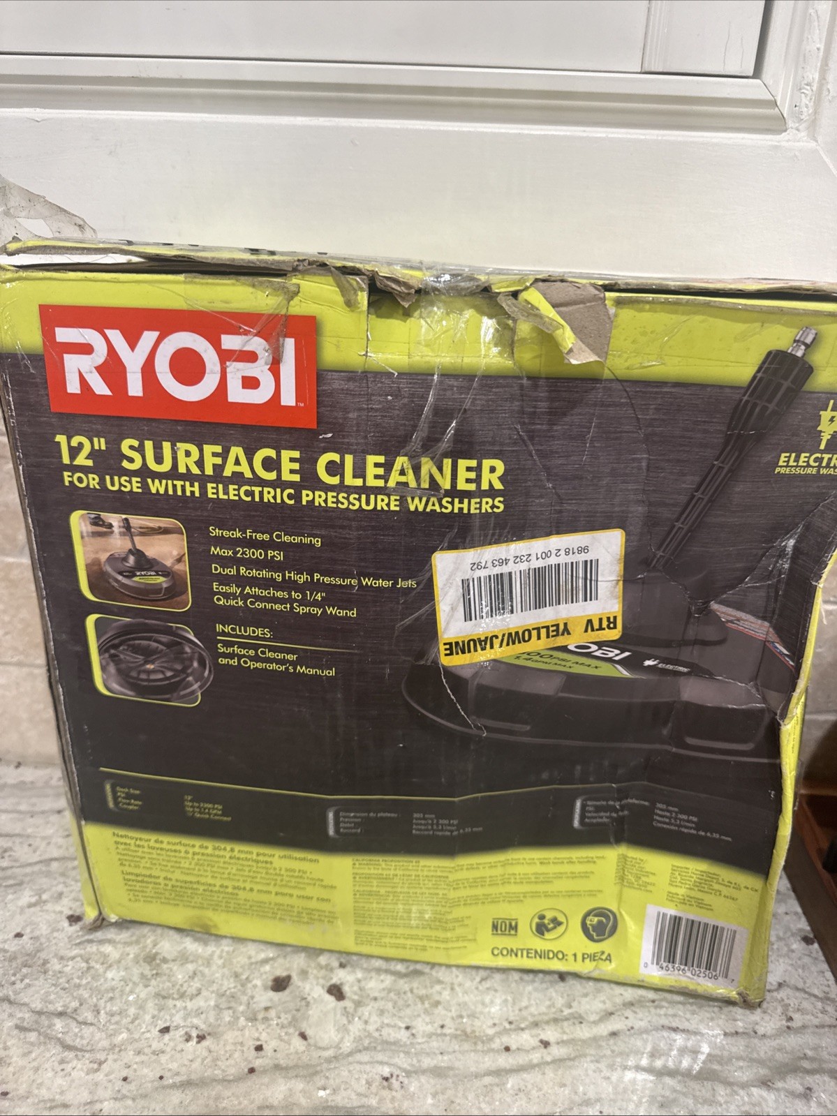 Ryobi Electric Pressure Surface Cleaner – 12″
