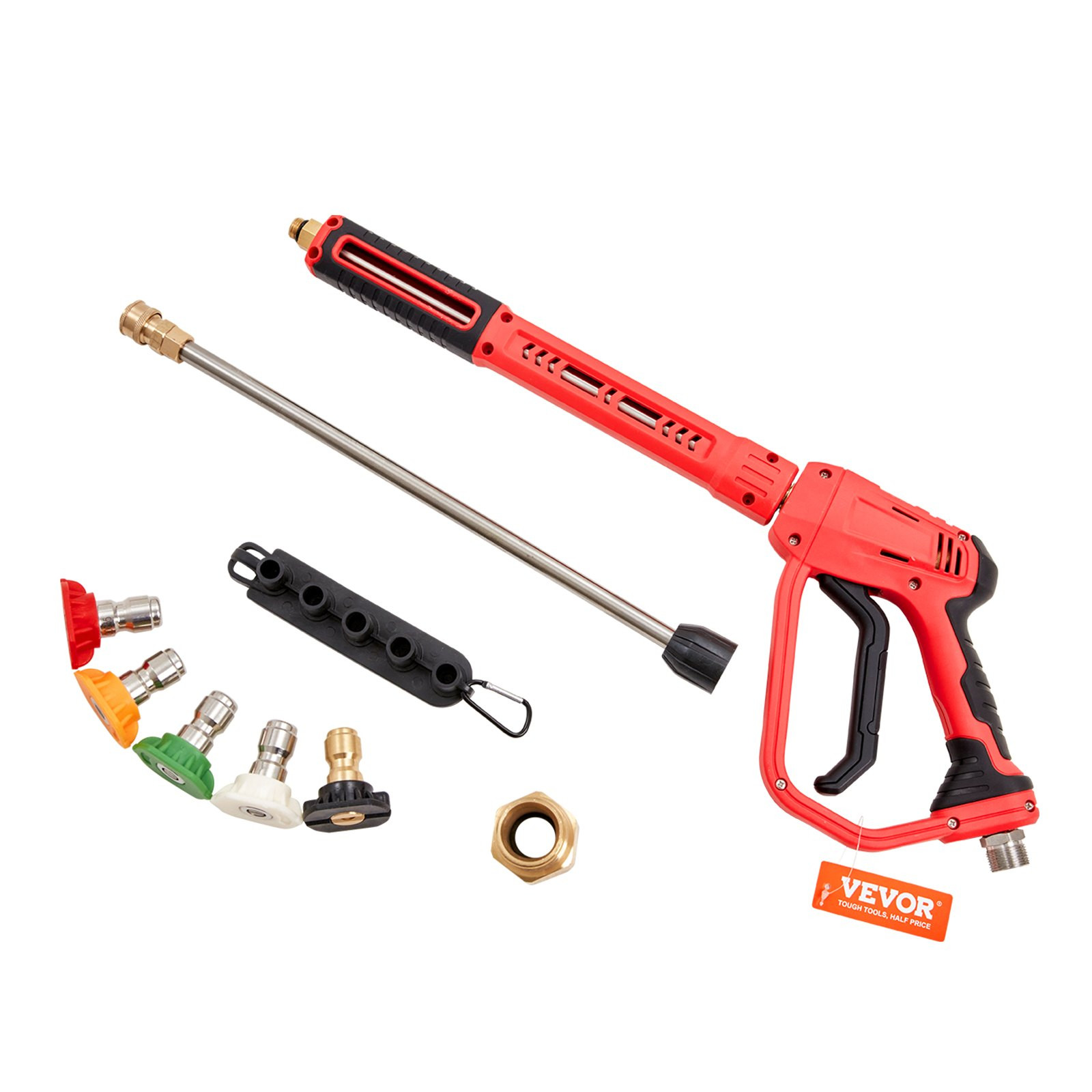High Pressure Washer Gun, 4000 PSI, Pressure Washer Handle with 5 Nozzle Tips US