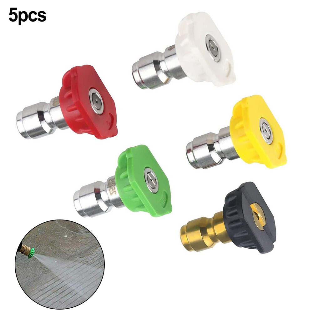 Spray Nozzle Tips 0 15 25 40 Degree 1/4” Male Thread Quick Release Water Jet