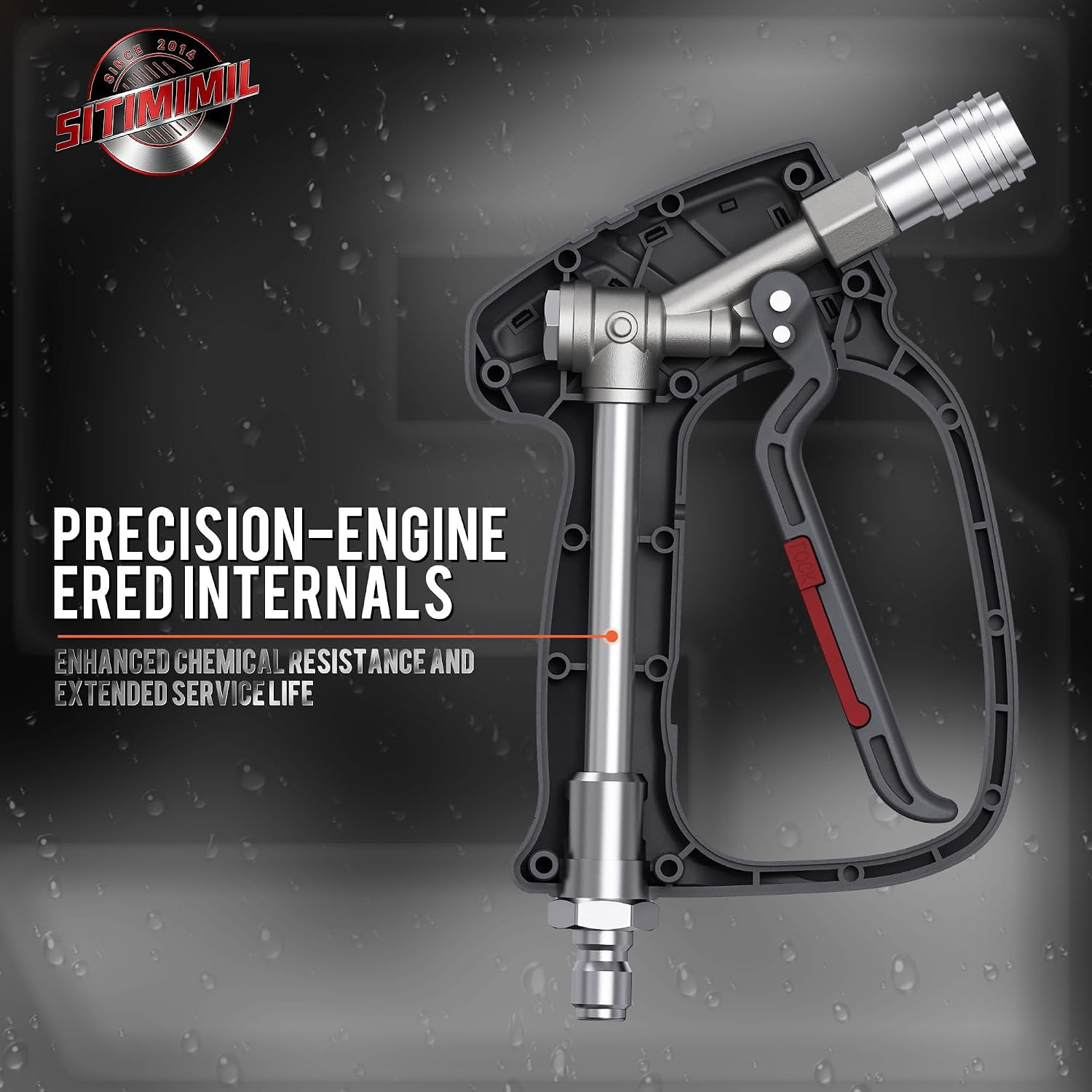 SITIMIMIL® Short Pressure Washer Gun Swivel Pro, Tangle-Free, Power Washer Gun w