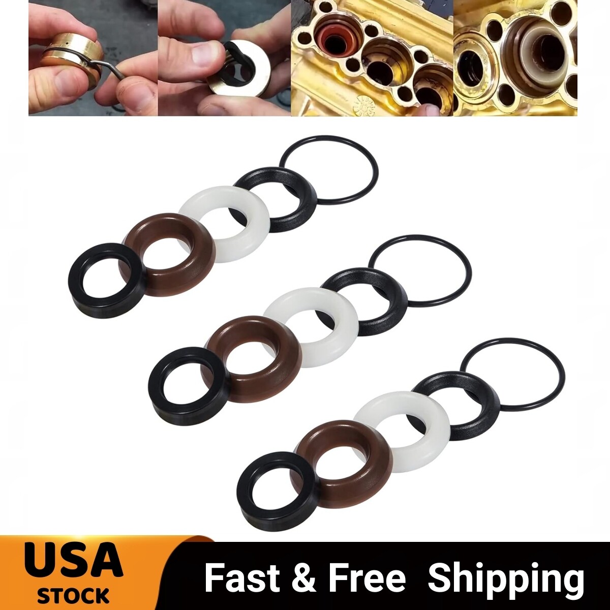 For Comet ZWD Seal Repair Packing Kit Pressure Washer Pump O-Rings #5019006400