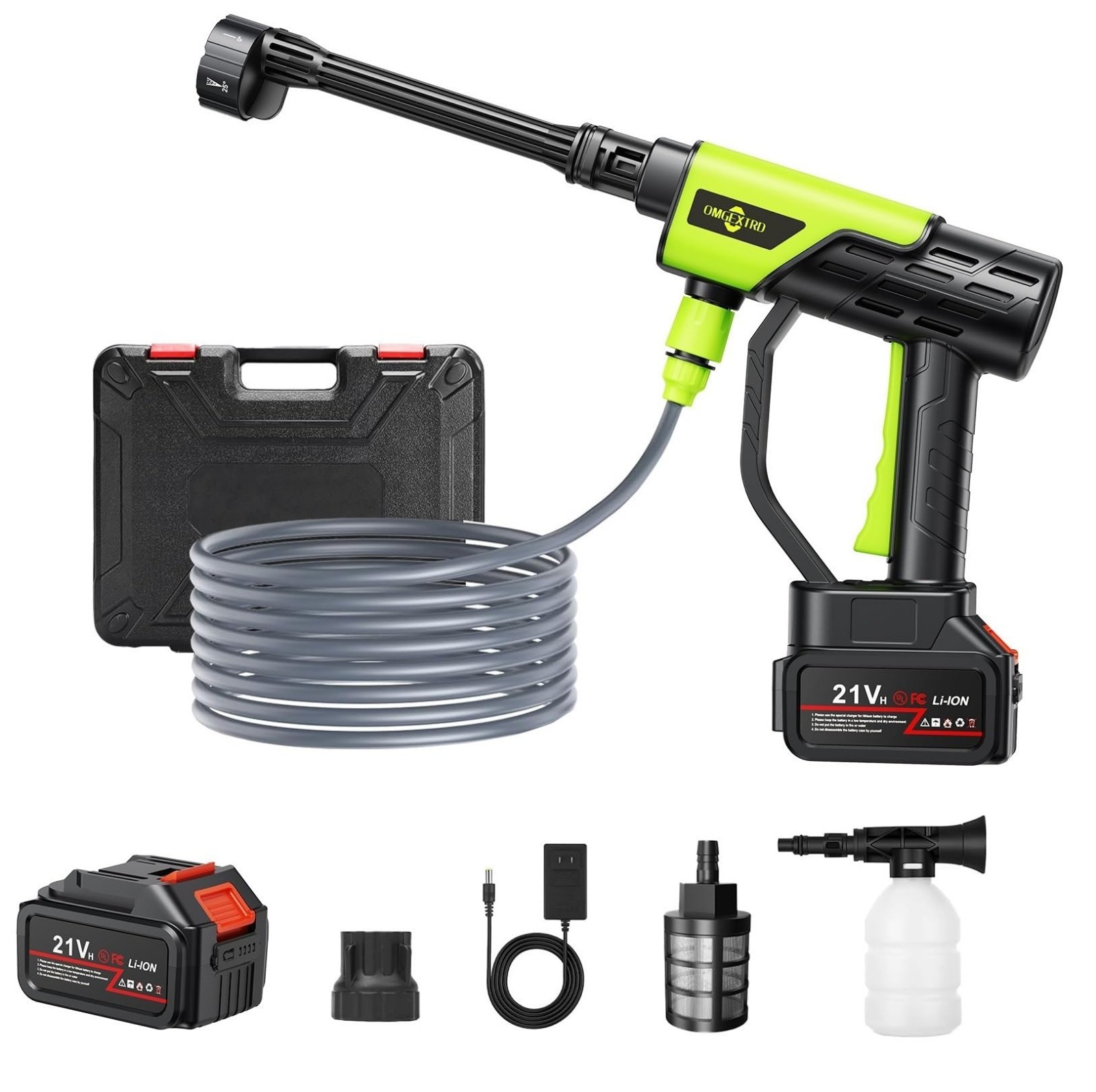 Lightweight Cordless Car Washer – Portable 6-in-1 Nozzle, Battery Powered, Ideal