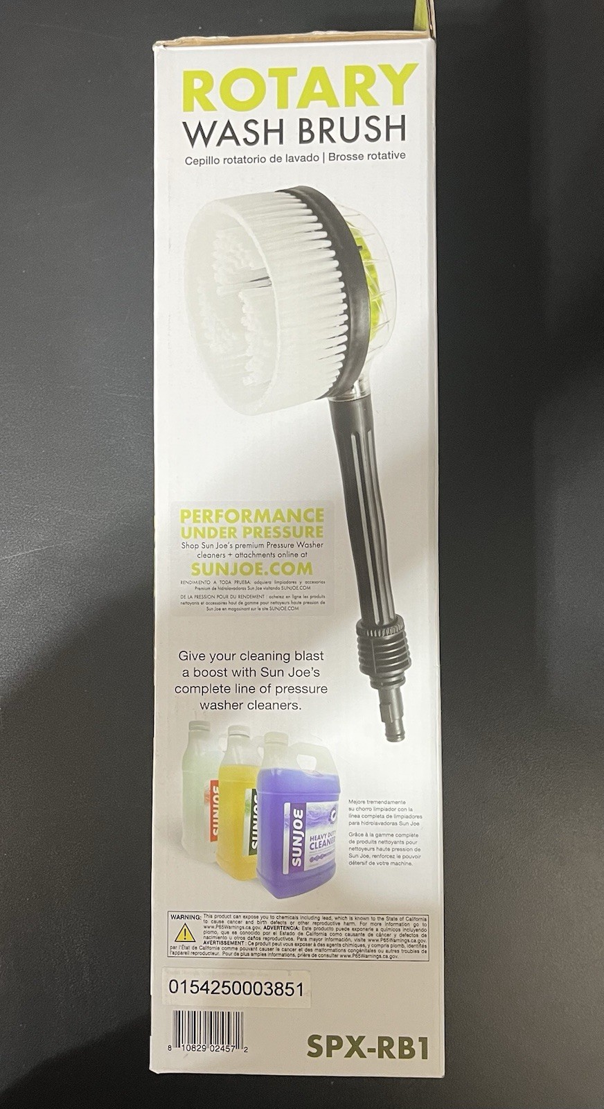 Sun Joe Rotary Wash Brush for SPX Pressure Washers, SPX-RB1, New in Box